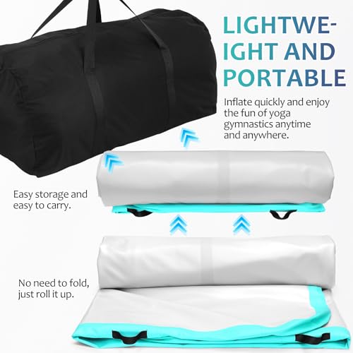 10x10ft Inflatable BJJ Mat, 4 Inch Thick Wrestling Mat for Home Training | 15 PSI Heavy Duty Foldable Grappling Mat with Electric Pump, Martial Arts Floor for MMA, Judo, Gymnastics for Men and Women
