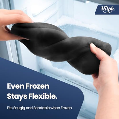 Hilph Elbow Ice Pack Wrap, Multi-Use Ice Sleeve for Elbow Arm Knee, Large - size: Large, style: Black