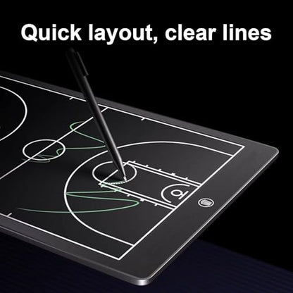 LCD Basketball Coaching Board, Electronic Basketball Tactical Board for Training Teaching Competition Command(15 inches) - size: 15 inches