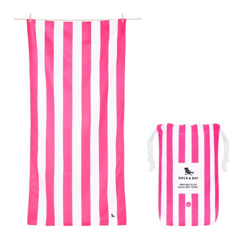 Dock & Bay Quick Dry Beach Towel - Cabana - Phi Phi Pink - Extra Large - color: Cabana - Phi Phi Pink, size: Extra Large (200x90cm, 78x35")