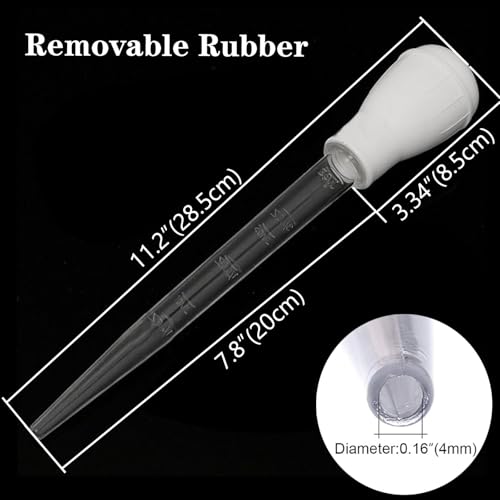 White Manual Fish Tank Water Changer Aquarium Dropper, 30ml Aquarium Clean Pipette Dropper, Fish Tank Cleaning Waste Remover, 11-inch Aquarium Gravel Cleaning Straw - color: White