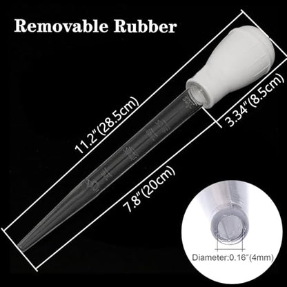 White Manual Fish Tank Water Changer Aquarium Dropper, 30ml Aquarium Clean Pipette Dropper, Fish Tank Cleaning Waste Remover, 11-inch Aquarium Gravel Cleaning Straw - color: White