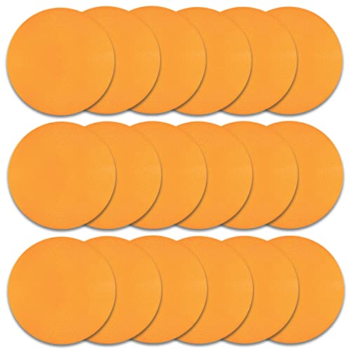 Poly Spots Spot Markers 9 Inch Multicolor Floor Dots | Non Slip Poly Dots for Gym Floor, Ideal for Sports Training, Agility Drills, Football and Dance Studio Markers - style: 18Pcs Orange