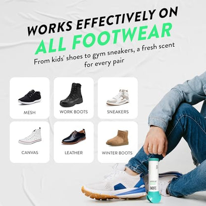 Endees UpFresh 360° Shoe Deodorizer Spray – 2 x 3.38 Fl Oz I Foot Odor Eliminator Shoe Spray for Smelly Shoes, Feet, Sneakers, Boots, and Gym Bags, Stinky Smell Elimination Deodorant, Travel Size - size: 3.38 Ounce (Pack of 2)