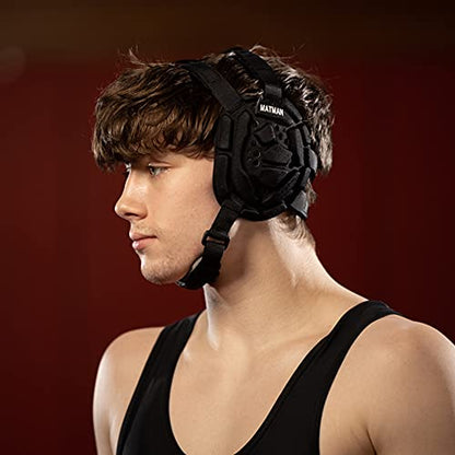 Matman Medalist Adult Wrestling Headgear for Men & Women - color: Black