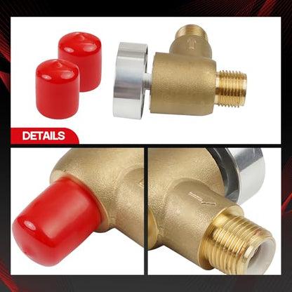 571-VAC-CHK-A Brass RV Vacuum Breaker – 1/2 DN Male - Works with RVs, Travel Trailers & Camper Vans, Ideal for Black Tank Water Systems, Brass Build