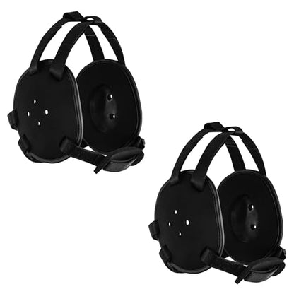 ROAR-INT BJJ Ear Guard New Easy to Adjust Design Wrestling Protective Headgear Wrestling Ear Guard MMA Jiu Jitsu - color: Black/Black (2pcs)