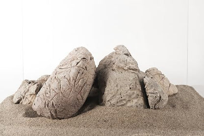 Elephant Skin Stone Natural Multi-Texture Rocks Grey(18lbs, 3~9 inches,7pcs) for Aquarium, Paludarium, Terrariums, Landscaping, Decorative of Caves, Waterfalls, Cliffs - size: 16 Elephant Skin Stone Grey(3-9 inches,18lbs)