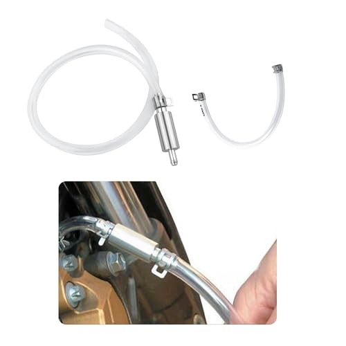 Car Brake Bleeder Hose with One Way Check Valve,Durable Brake Fluid Bleeder Hoses Replacement,Universal Brake Bleeder Tool Car Accessories for Car Motorbike Bike (1 Set)