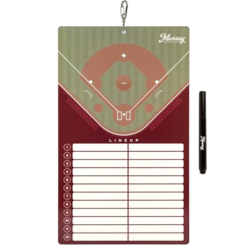 Murray Sporting Goods Baseball Team Colors Dry Erase Coaches Clipboard - style: Maroon