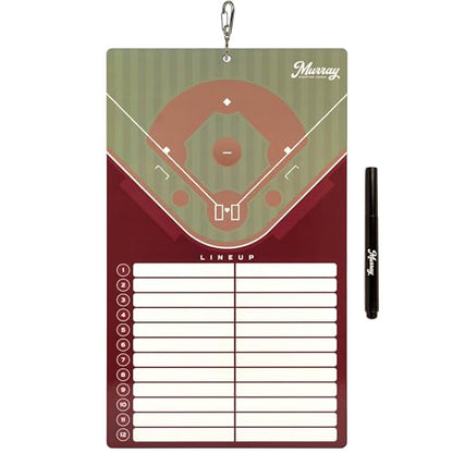 Murray Sporting Goods Baseball Team Colors Dry Erase Coaches Clipboard - style: Maroon