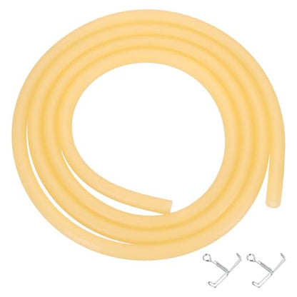PATIKIL 3.3 Ft(1M) Natural Latex Rubber Tubing, 1/8"(3mm) ID x 1/4"(6mm) OD Sling Shot Rubber Tubing Tube with Hose Clamps for Exercise, Stretching, Laboratory, Home Hose Tube - size: 3mm ID x 6mm OD