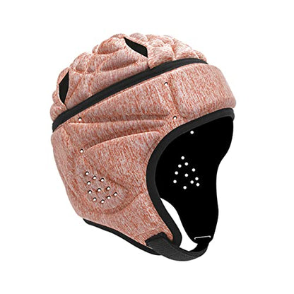 Topeter Padded Rugby Helmet, Protective Soft Shell Headgear Hats - color: Orange