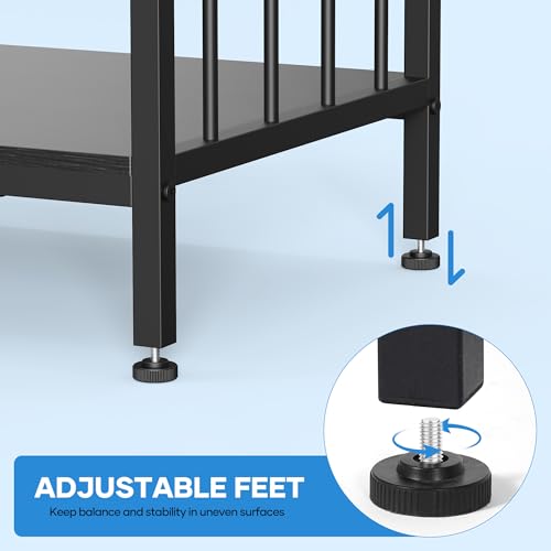 20-29 Gallon Aquarium Stand Metal Frame Fish Tank Stand with Cabinet Storage,for 20 Gallon Long Aquarium,29.5" L*16.5" W Tabletop,500LBS Capacity,Black