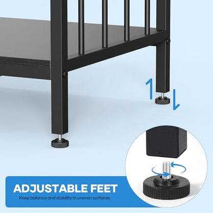 20-29 Gallon Aquarium Stand Metal Frame Fish Tank Stand with Cabinet Storage,for 20 Gallon Long Aquarium,29.5" L*16.5" W Tabletop,500LBS Capacity,Black