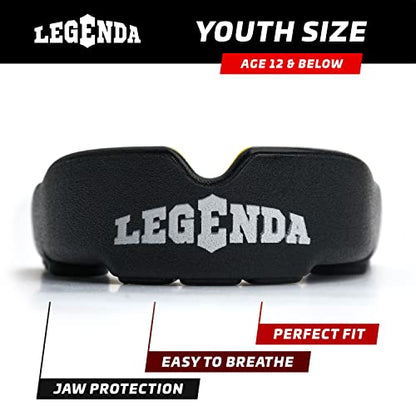 Legenda Mouth Guard Boxing, MMA for Adults & Kids - Sports Mouthguard for Football - Martial Arts Mouthpiece Wrestling, Jiu Jitsu, Muay Thai, BJJ, Karate, Kickboxing One Size w/Case Set of Two
