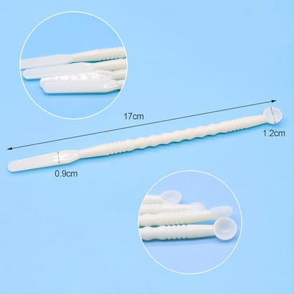 10 Pcs Dental Disposable Plastic Spatulas,Cement Powder Mixing Spatula,Dental Lab Mixing Tools,White