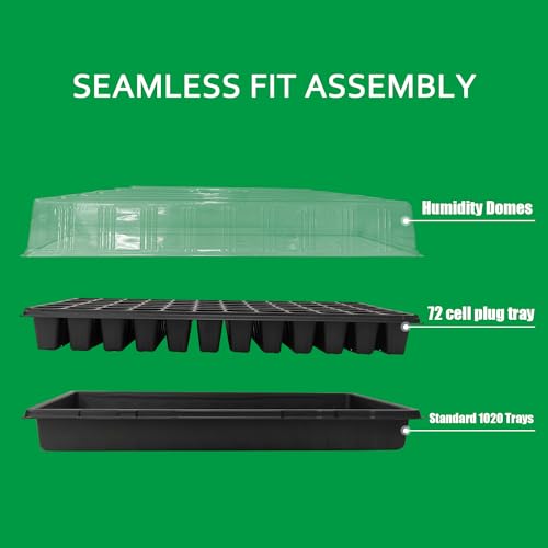 RooTrimmer Plant Growing Nursery, Standard 1020 Trays Plastic Sturdy Farmer Self Seedling Tray for Microgreens Indoor Nursery Pots Transplantation (5-Pack, 21.6"×11.2", 2.52" Deep, no Holes) - size: 21L x 11W x 2.4H