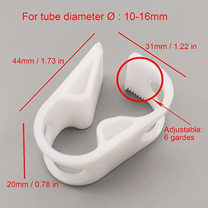 10PCS 10-16mm/2/5''-2/3'' Plastic Clamps for Tubing 8 Grades Adjustable Flow Control Plastic Clips Shut off Laboratory Industry Hose Pinch Valve - size: for tube OD 2/5''-2/3'' (10-16mm)