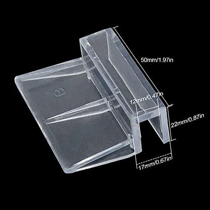 Saim 8PCS Acrylic Aquarium Cover Clip Fish Tank Glass Cover Clip Support Holder Universal Lid Clips for Rimless Aquariums (12mm)