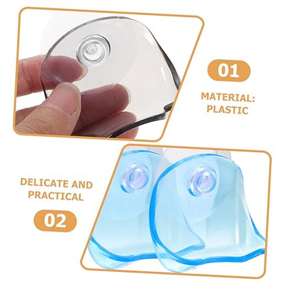 DOITOOL 10pcs Plastic Razor Holders Suction Cups Wall Razor Storage Rack for Efficient Space-saving Showers Durable Bathroom Shaving Tool Stand Compact Design Easy Installation