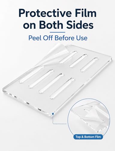 Acrylic Fish Tank Cover, 5mm Transparent Aquarium Lid with Air Slots, Anti-Jump Top for Open Aquariums, 90x50 cm, Ships in 2 Pieces, Durable and Easy to Clean