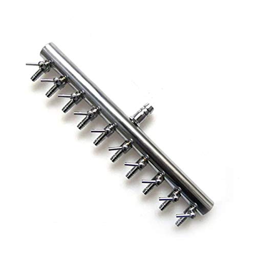 10-Way Air Flow Control Lever Valve with Airline Tubing Connector for Aquarium Fish Tank