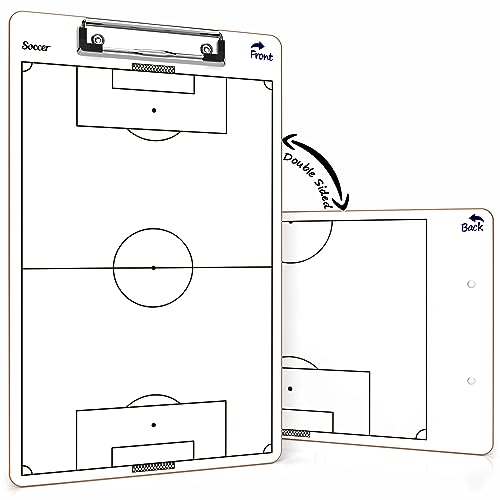 Scribbledo Soccer Clipboard for Coaches 15"x9" Dry Erase Whiteboard