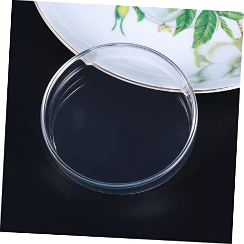 Toddmomy Clear Glass Shrimp Feed Dish Small Fish Feeding Bowl Durable Glass Feeder for Shrimp Fish and Reptiles for Aquariums and Home Decor