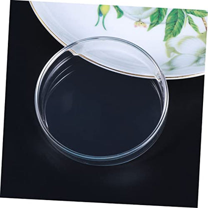 Toddmomy Clear Glass Shrimp Feed Dish Small Fish Feeding Bowl Durable Glass Feeder for Shrimp Fish and Reptiles for Aquariums and Home Decor