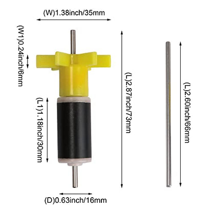 Mxfans 2 Pieces Yellow 16mm Replacement Filter Impeller Rotor Pump Rotor Parts