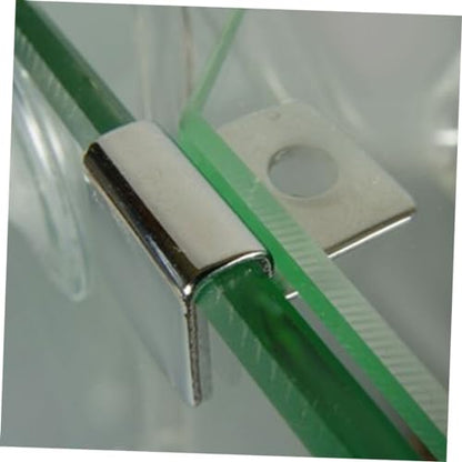 COLLBATH Fish Tank Accessory 4pcs Stainless Steel Support Frame for Aquarium Lid Holder