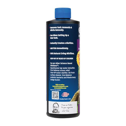 DrTim’s Aquatics One & Only Live Nitrifying Solution – 16 oz – for Freshwater Fish Tanks – Supports Aquarium Cycling and Water Balance – Treats Up to 240 Gallons