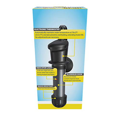 Tetra 26446 HT Submersible Aquarium Heater With Electronic Thermostat, 100-Watt, Multicolor, 10-30 Gallon - size: 10-30 Gallon