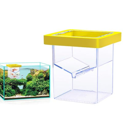 Fish Breeder Box, Floating Isolation Tank, Suction Cup Hatchery, Transparent Aquarium Incubator, 3.39 Inches Safe Breeding Container for Baby Shrimp and Guppy Fish