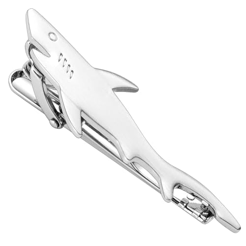 HAWSON 2/2.2 Inch Various Tie Clips for Men Unique, Personalized Novelty Tie Bars Pins Tacks, Funny Theme Wedding Holiday Gifts for Husband Groomsmens - style: Shark