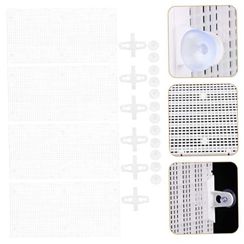 4pcs Aquarium Divider Cups Isolation Board for Fish Tank Cuttable to Fit for Breeding Juvenile Fish and Creating Separate Compartments