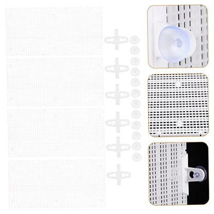4pcs Aquarium Divider Cups Isolation Board for Fish Tank Cuttable to Fit for Breeding Juvenile Fish and Creating Separate Compartments