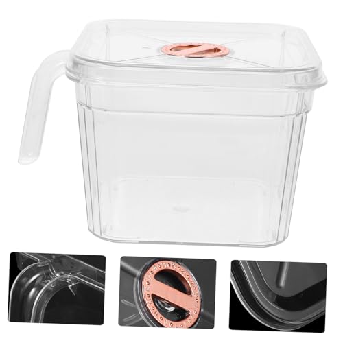 WOONEKY Transparent Small Fish Bowl with Lid and Handle Unbreakable Desktop Betta Aquarium for Easy Maintenance and Decoration for Desks Bookshelves and More