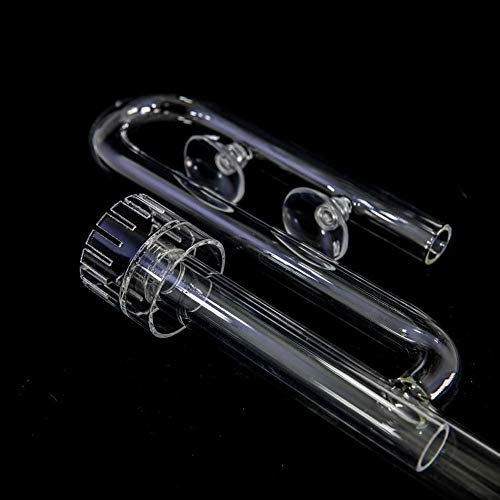 FZONE Aquatic Glass Lily Pipe Inflow with Surface Skimmer for Aquarium Filter 1/2''(12/16mm) Tubing