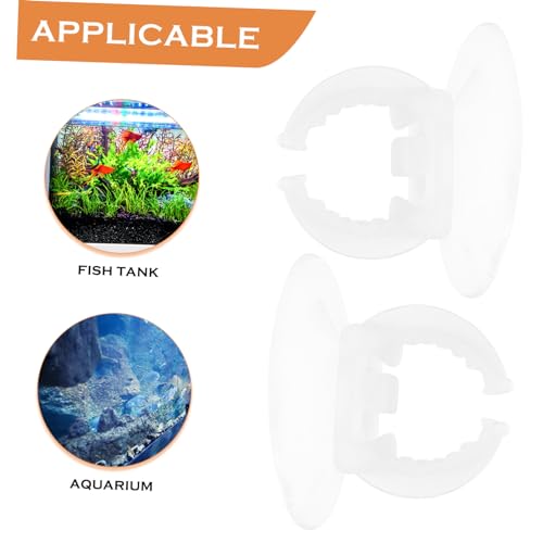 LIOOBO 2sets Fish Tank Lamp Aquarium Light Bracket Suction Cup Design Sturdy Silicone Aquarium Lid Clips 6pcs*2