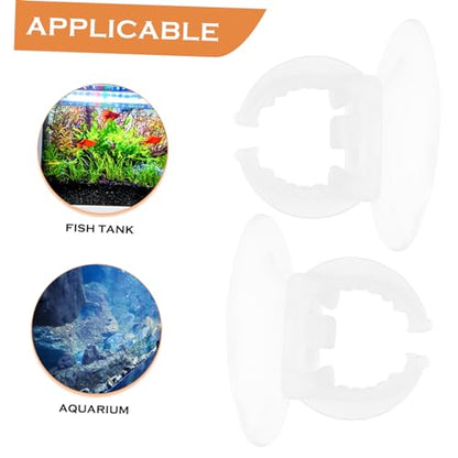 LIOOBO 2sets Fish Tank Lamp Aquarium Light Bracket Suction Cup Design Sturdy Silicone Aquarium Lid Clips 6pcs*2
