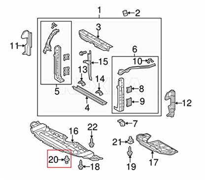Rexka 40pcs Fender Liner Splash Shield Clip Retainer Fastener Rivet for Toyota Lexus 90467-07164 Camry, Celica, Corolla iM, Echo, Highlander, Prius, Prius V, RAV4, Sienna, Solara, ES - size: One Size