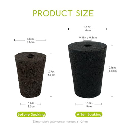Grow Sponges 20 Pack, 1.5”W*2.16”H Seed Starting Pods Replacement Plugs Hydroponic Growing Medium Fit for 2" Net Cup Systems, Plant Growing Nursery Trays, Tower Garden, Deep Grow Baskets