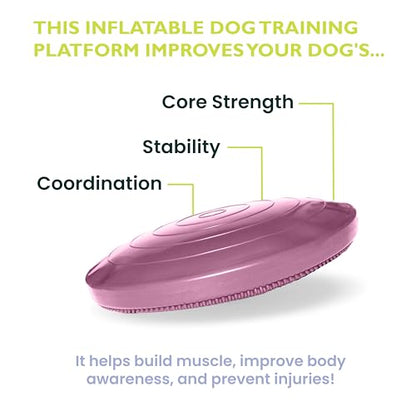 FitPaws® Dog Balance Disc, Exercise Equipment, Rehabilitation + Training, - color: Razzleberry, size: 14"