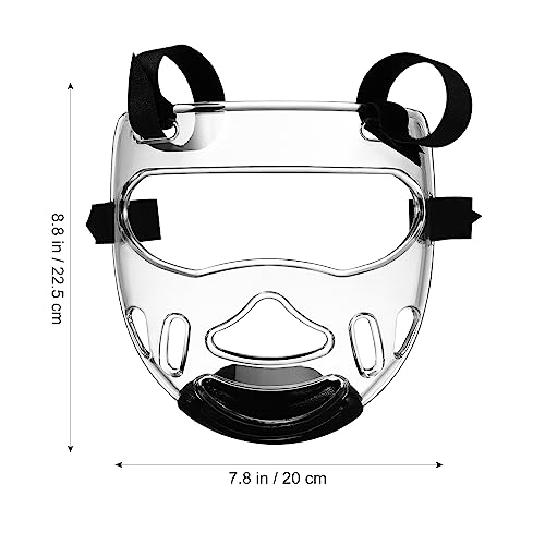 Toddmomy 2Pcs Clear Face Guard for Sports Taekwondo 8.2x7.8 in Plastic