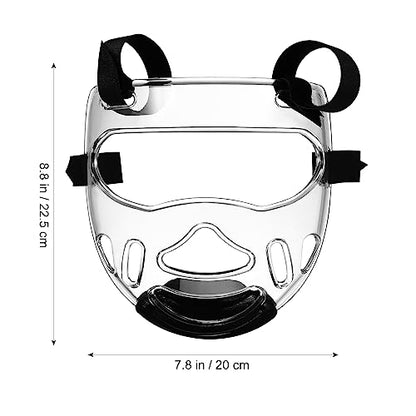 Toddmomy 2Pcs Clear Face Guard for Sports Taekwondo 8.2x7.8 in Plastic