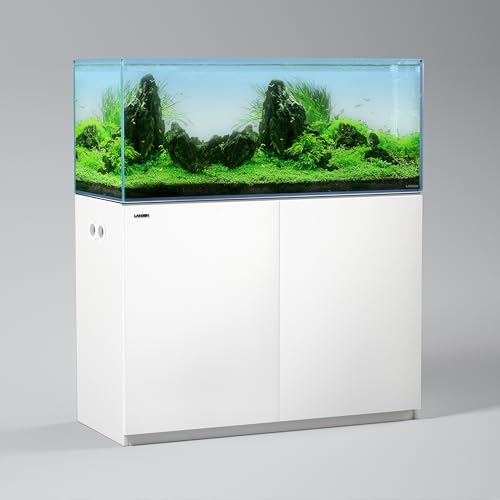 Aquarium Wooden Stand and Cabinet for up to 72.2 Gal Tank, Fish Reptile Sea Salt WaterTank Stand, Nano Foam Leveling Mat Included, W47.2xD19.7xH31.5 in, Wooden Matte White Painted(Stand Only) - color: White-Fig8_Inlet, size: W47.2xD19.7xH31.5in(120x50x80c