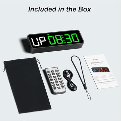 Acedeck Portable Gym Timer Clock: Fitness Digital Clock with Strong Magnet - color: Green