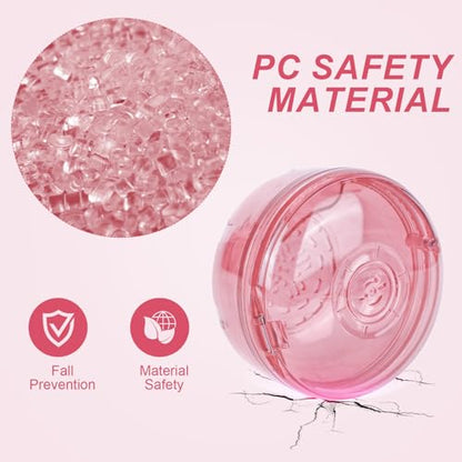 Retainer Cleaner Case,Double Layer Denture Cup for Soaking - color: Pink